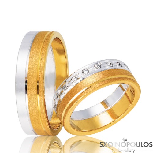 Βέρες Γάμου DR8 (6.50mm) , Χρυσές 14Κ , Ζευγάρι .